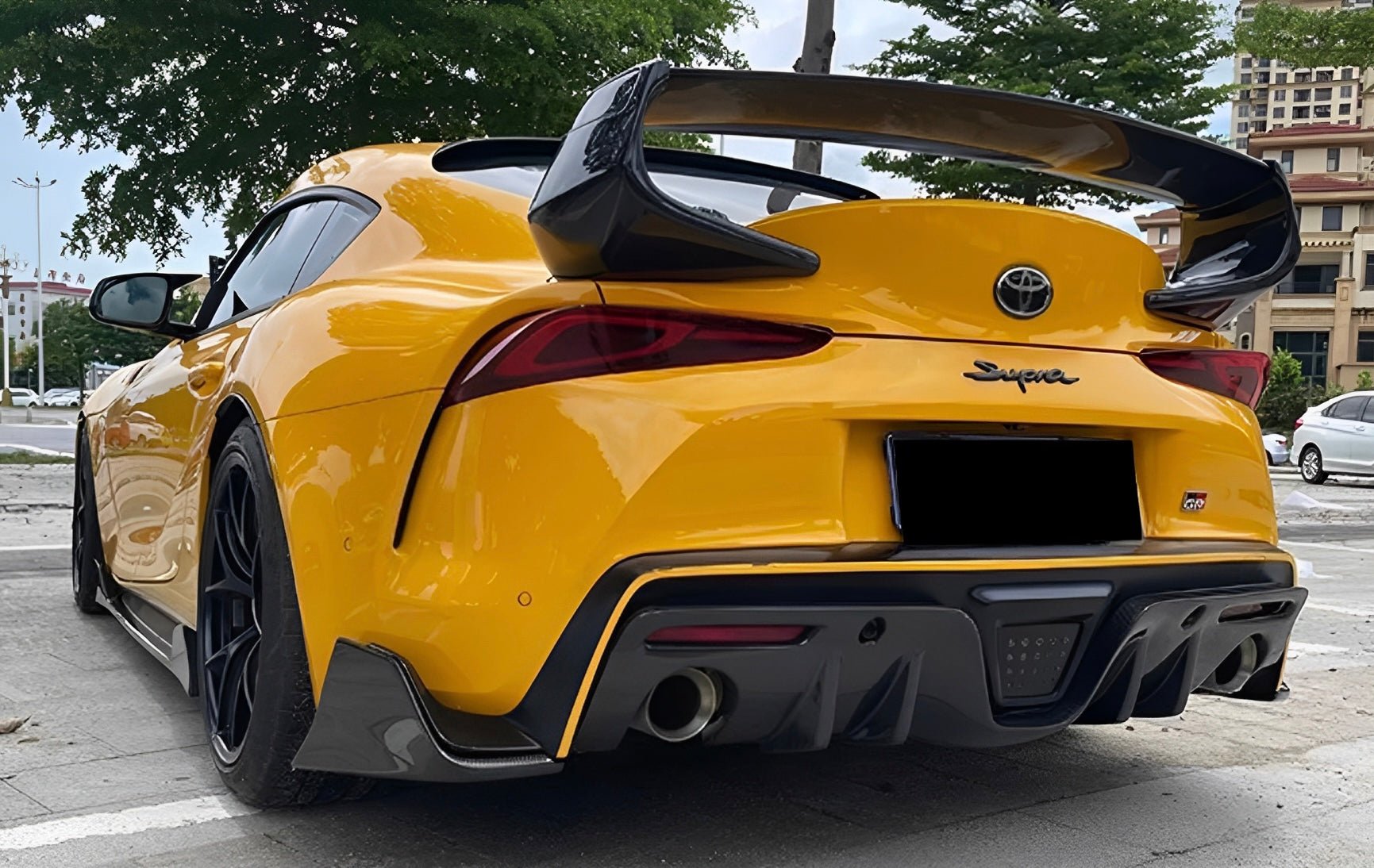 Toyota Supra A90/A91 Full Carbon Fiber Race Wing Spoiler – High-Downforce Aero Upgrade for 2019+ - Exotics Carbon Design
