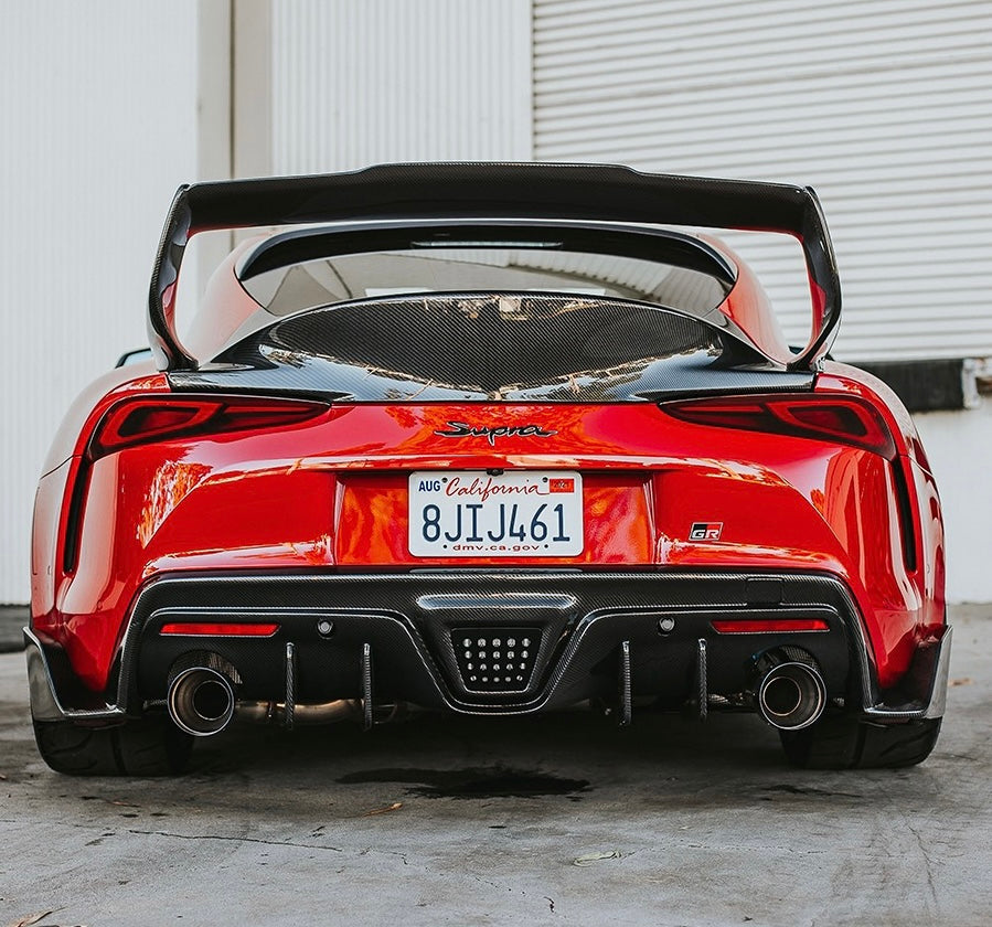 Toyota Supra A90/A91 Carbon Fiber Rear Diffuser – Aggressive Aero Upgrade for 2019–2024 - Exotics Carbon Design