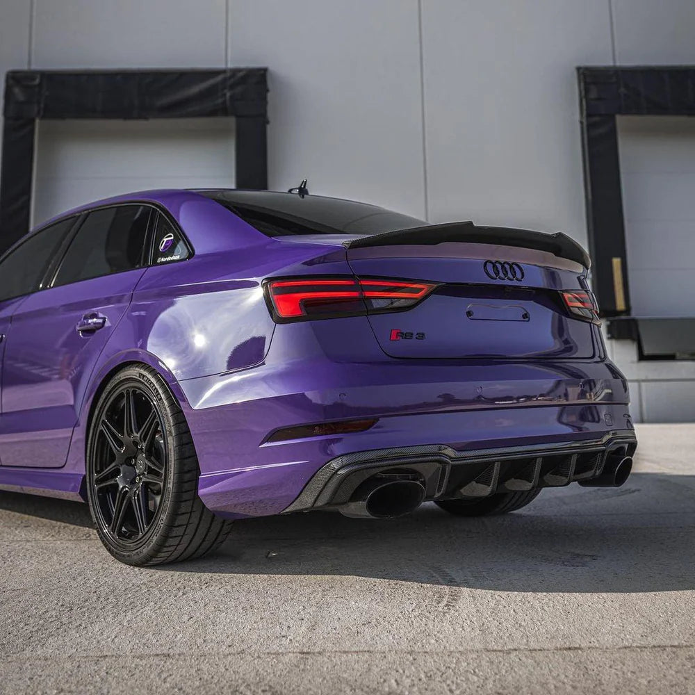 Audi A3 / S3 / RS3 (2017-2021) - Carbon Fiber Trunk Spoiler - Exotics Carbon Design