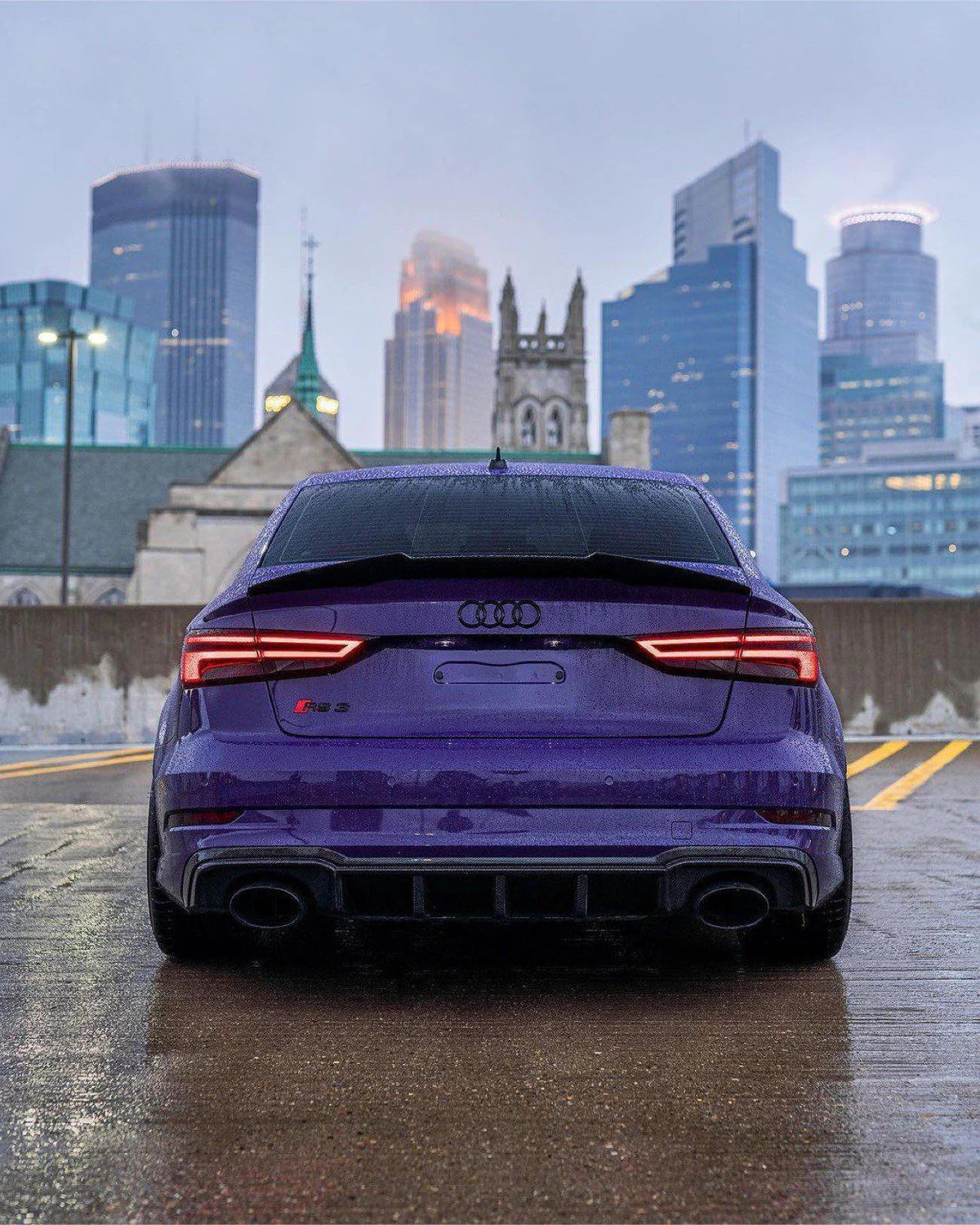 Audi A3 / S3 / RS3 (2017-2021) - Carbon Fiber Trunk Spoiler - Exotics Carbon Design