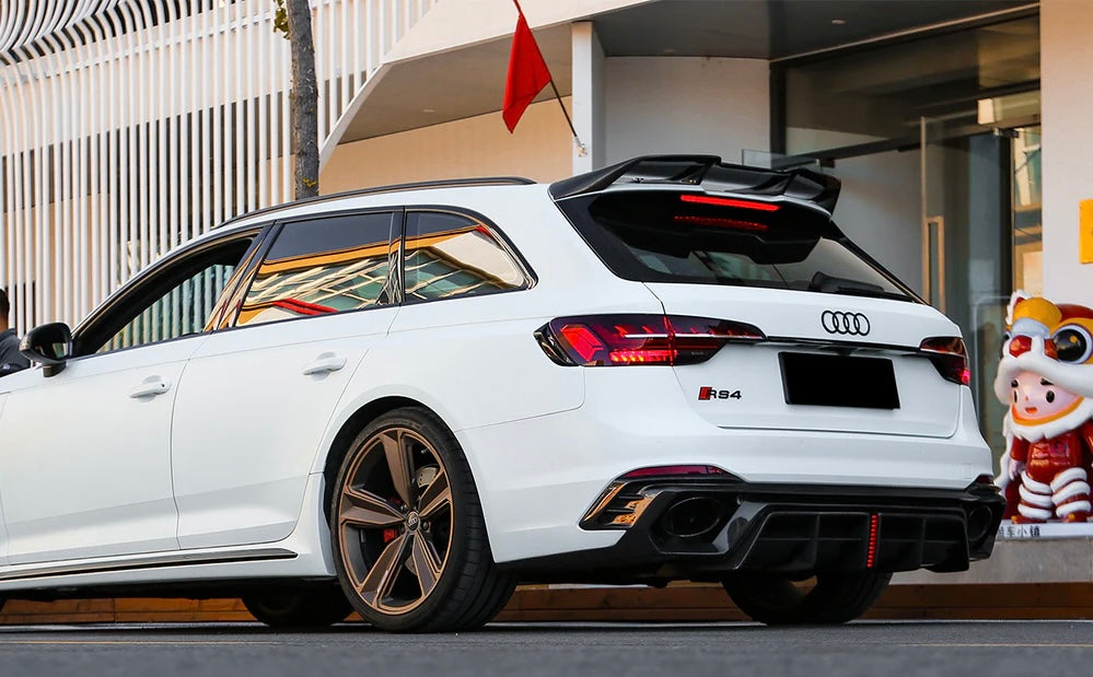 Audi RS4 B9 (2018-2024) - Carbon Fiber Roof Spoiler - Exotics Carbon Design