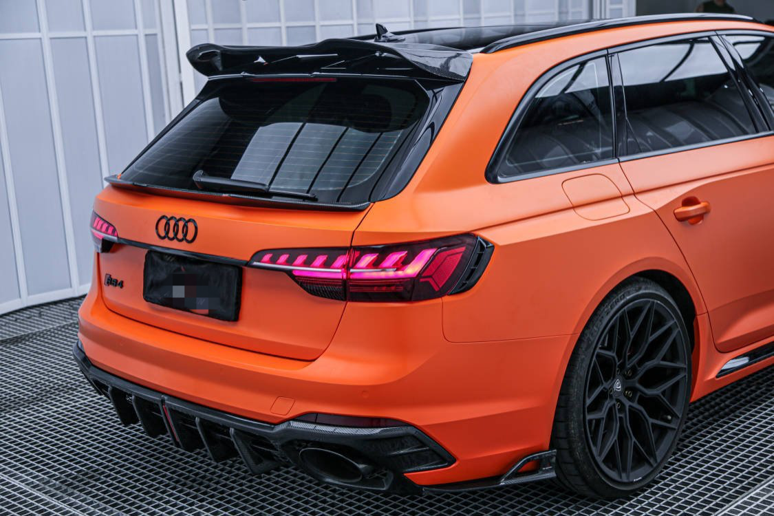 Audi RS4 B9 (2018-2024) - Carbon Fiber Roof Spoiler - Exotics Carbon Design