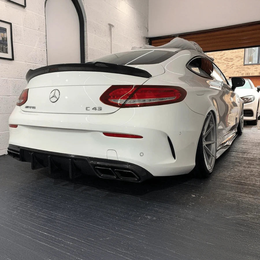 Mercedes C-Class (2016-2021) Coupe C205 / W205 C43 / C63 - Carbon Fiber Trunk Spoiler - Exotics Carbon Design