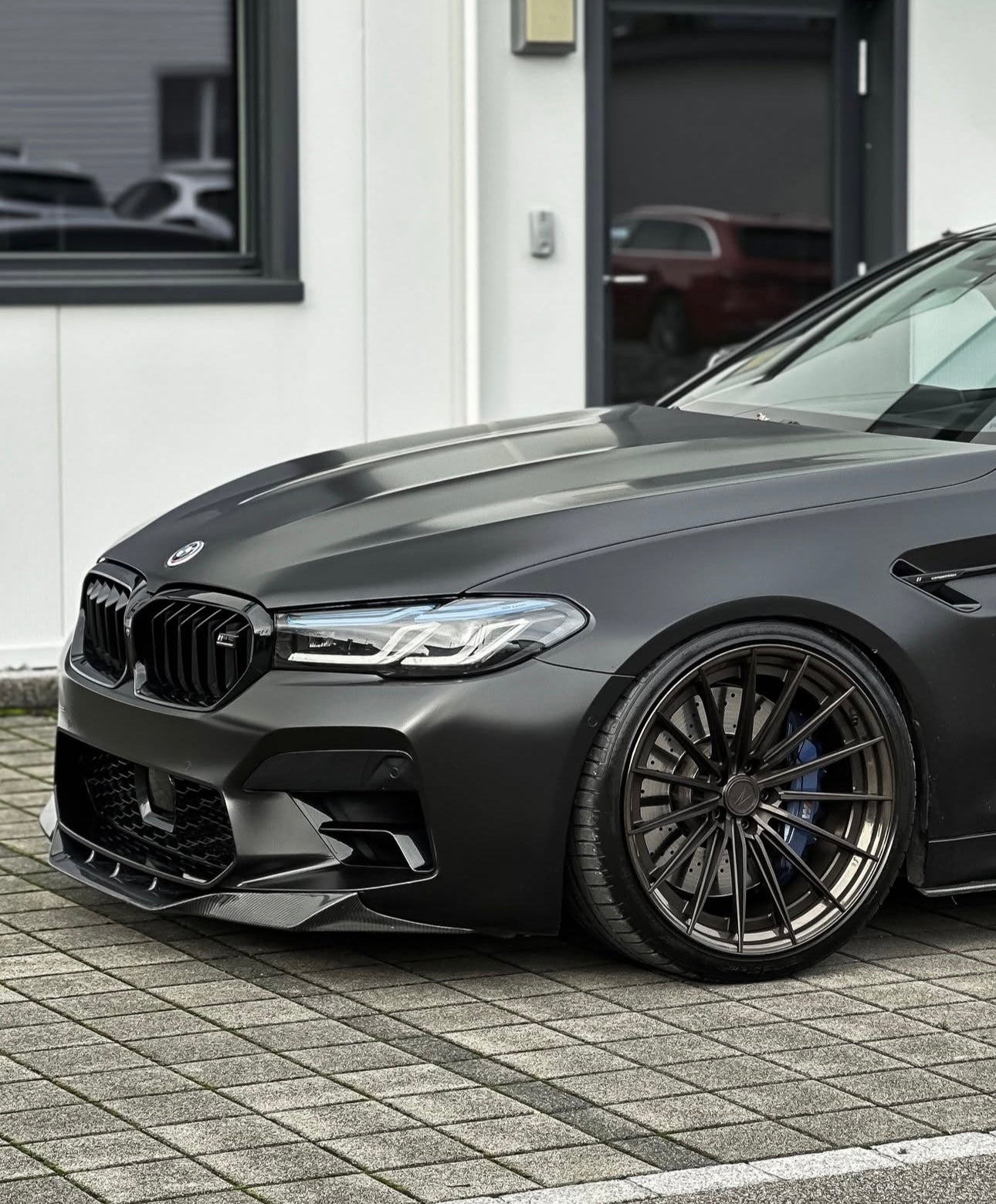 BMW M5 F90 (2017-2022) - Gloss Black Front Lip - Exotics Carbon Design