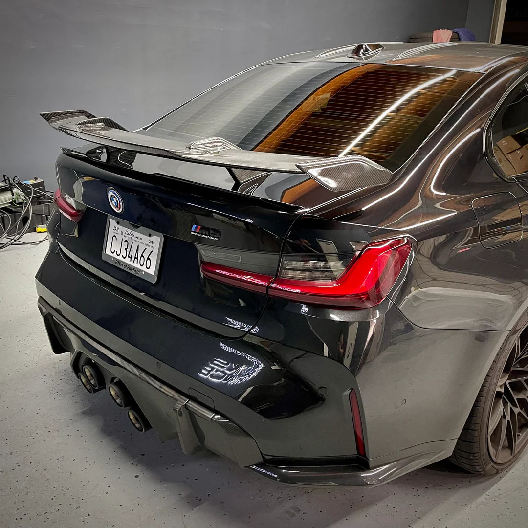 BMW M3 G80 / M4 G82 G83 - Carbon Fiber Track Style Spoiler - Exotics Carbon Design
