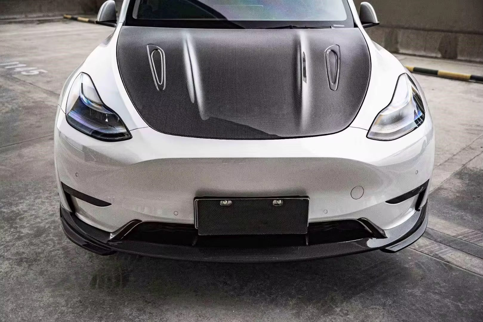 Tesla Model Y Carbon Fiber Hood – Lightweight Sport Performance Upgrade for 2020–2024 - Exotics Carbon Design