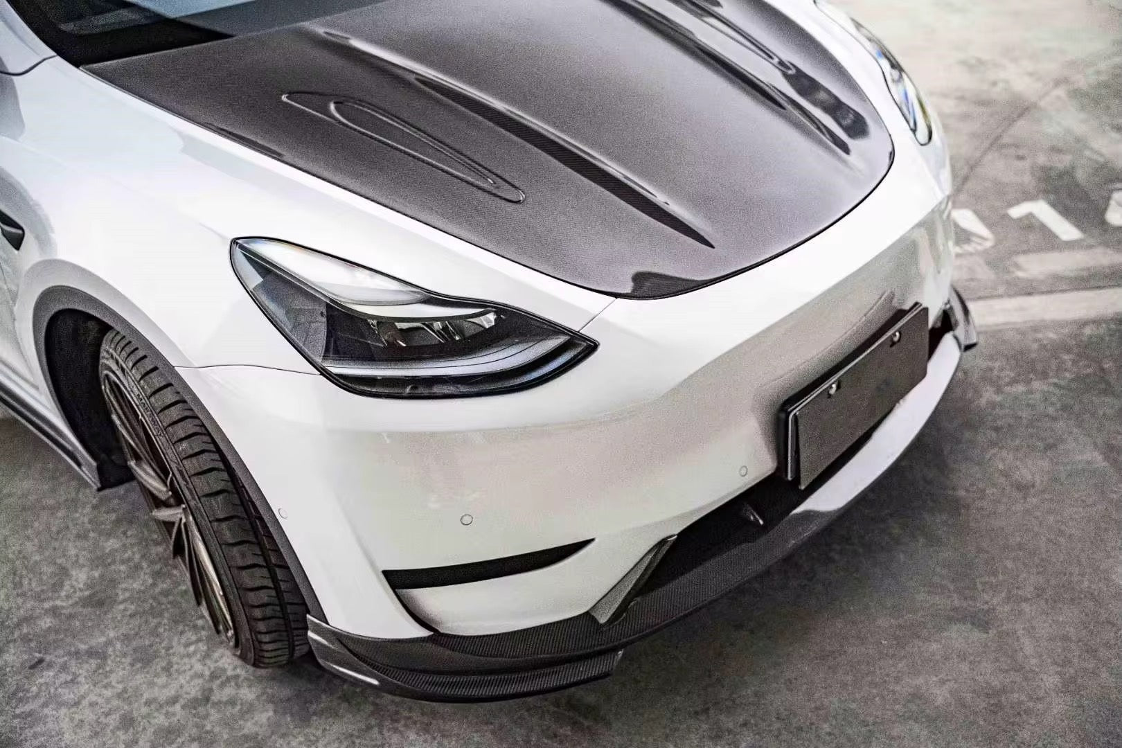 Tesla Model Y Carbon Fiber Hood – Lightweight Sport Performance Upgrade for 2020–2024 - Exotics Carbon Design