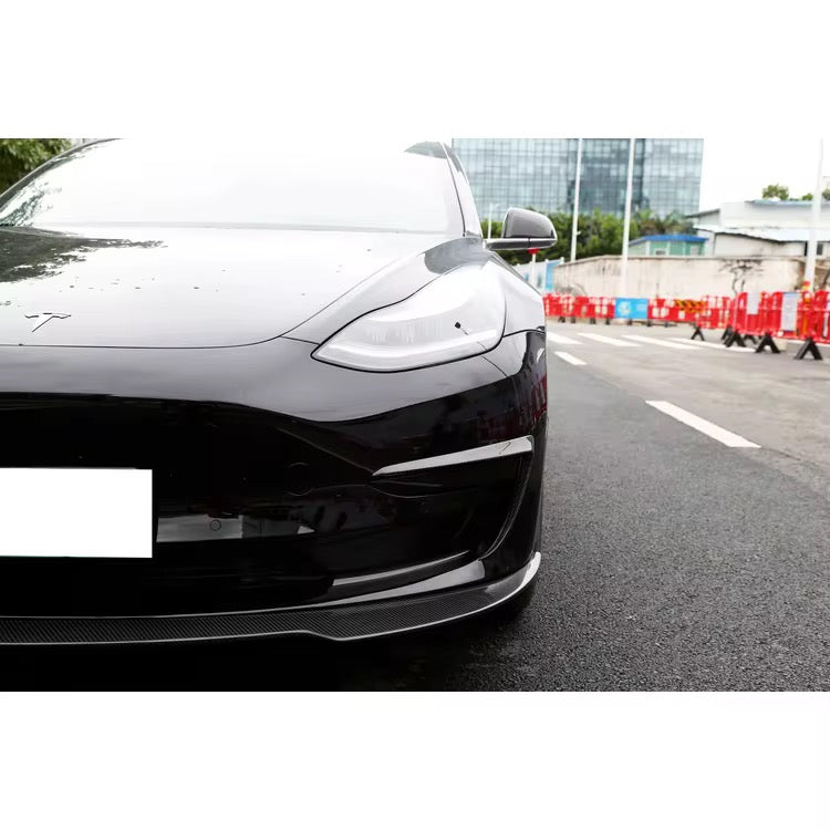 Tesla Model 3 (2017-2023) Carbon Fiber Front Lip - Exotics Carbon Design