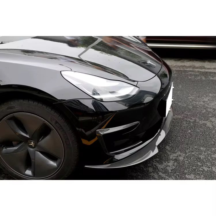 Tesla Model 3 (2017-2023) Carbon Fiber Front Lip - Exotics Carbon Design