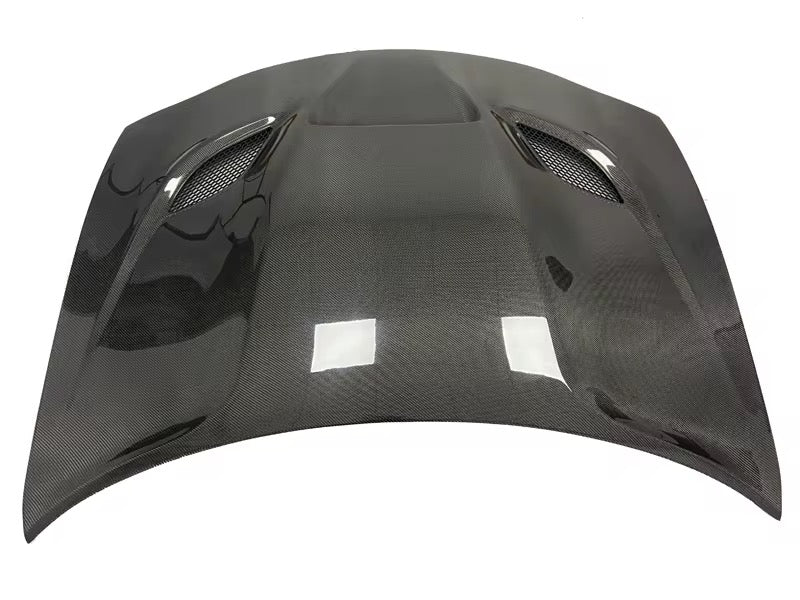 Full Carbon Fiber Hellcat Style Vented Front Hood – Dodge Charger (2015–2020) - Exotics Carbon Design