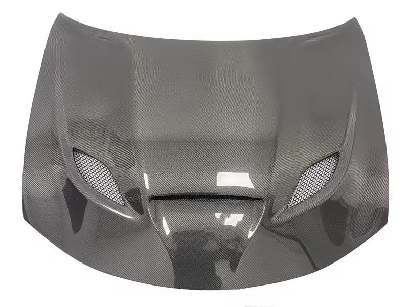 Full Carbon Fiber Hellcat Style Vented Front Hood – Dodge Charger (2015–2020) - Exotics Carbon Design