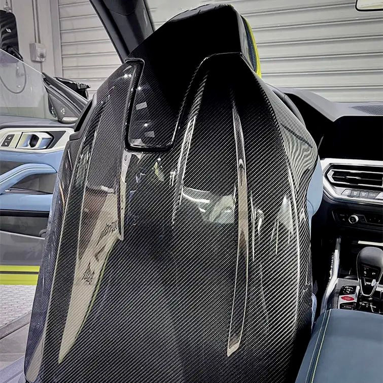 BMW M3 G80 / M4 G82 G83 - Carbon Fiber Seat Covers - Exotics Carbon Design