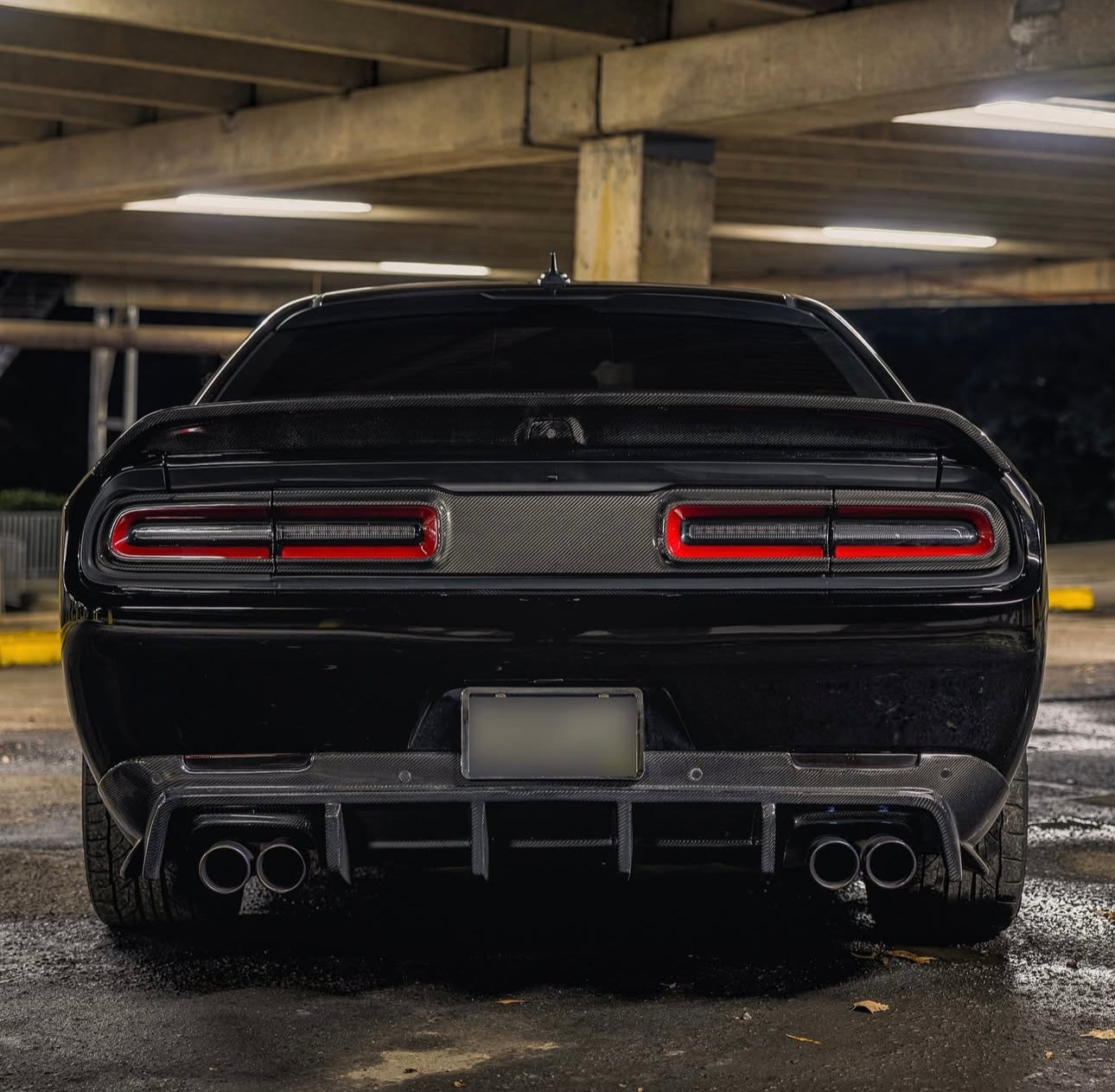 Dodge Challenger (2015-2023) - Hellcat Style Carbon Fiber Rear Diffuser - Exotics Carbon Design