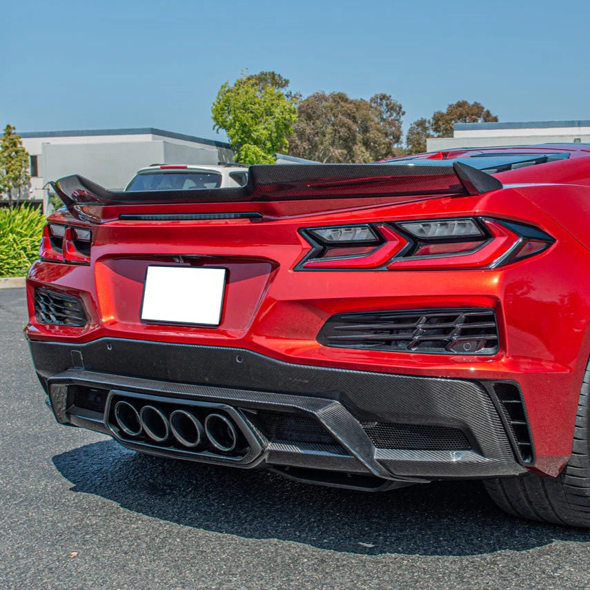 Chevrolet Corvette C8 Z06 - SD Style Carbon Fiber Rear Trunk Spoiler - Exotics Carbon Design