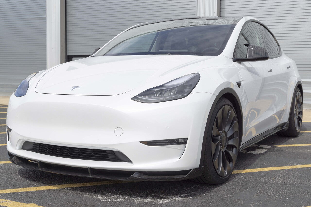 Tesla Model Y (2019-2023) - Carbon Fiber Front Lip - Exotics Carbon Design