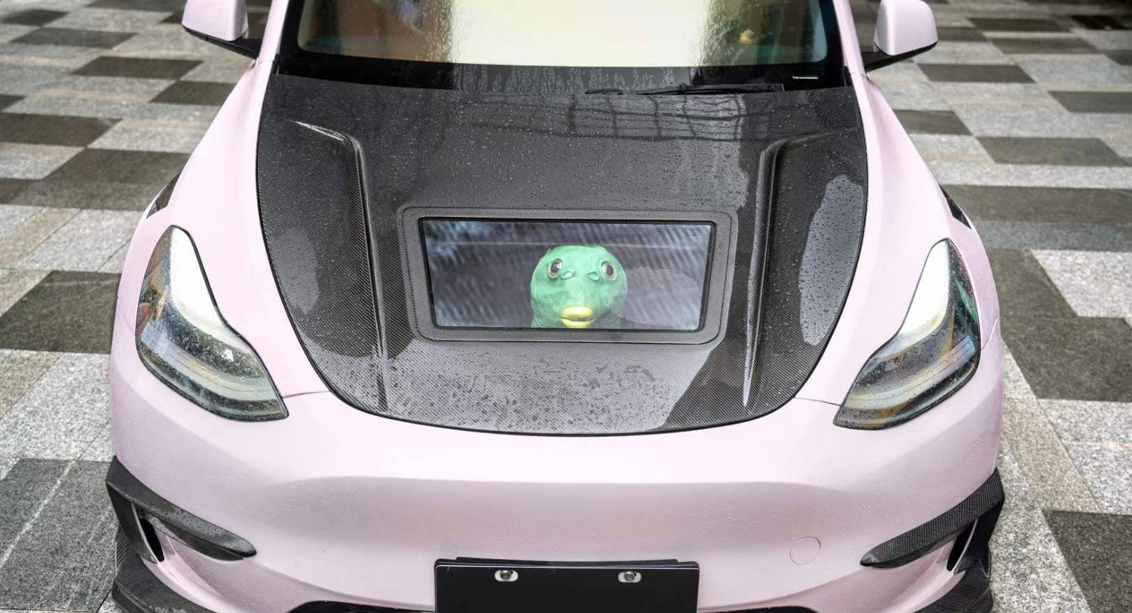 Tesla Model Y (2020-2024) - Engine-Show Carbon Fiber Front Hood For Sporty Look - Exotics Carbon Design