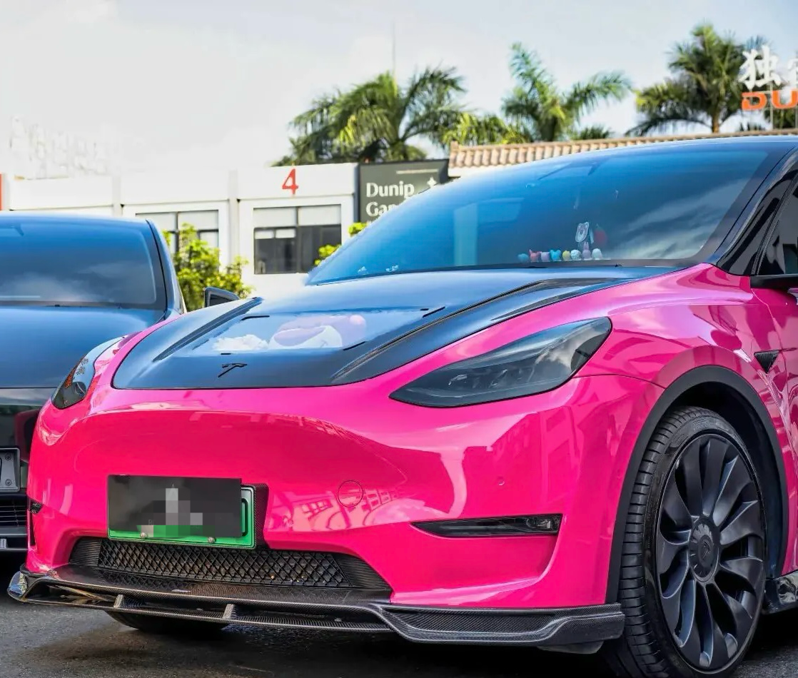 Tesla Model Y (2020-2024) - Engine-Show Carbon Fiber Front Hood For Sporty Look - Exotics Carbon Design