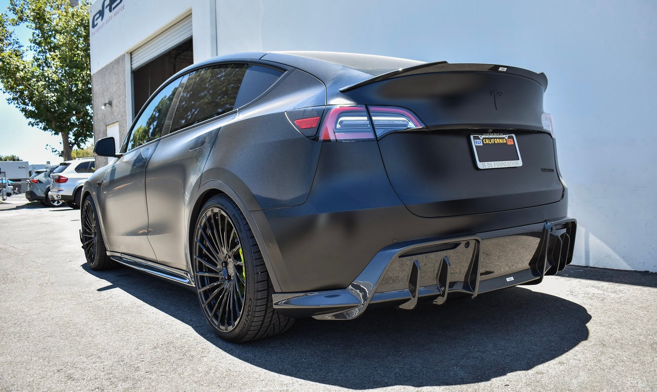 Tesla Model Y (2020-2024) - AD Style Full Carbon Fiber Aero Kit - Exotics Carbon Design
