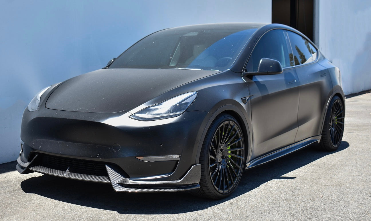 Tesla Model Y (2020-2024) - AD Style Full Carbon Fiber Aero Kit - Exotics Carbon Design