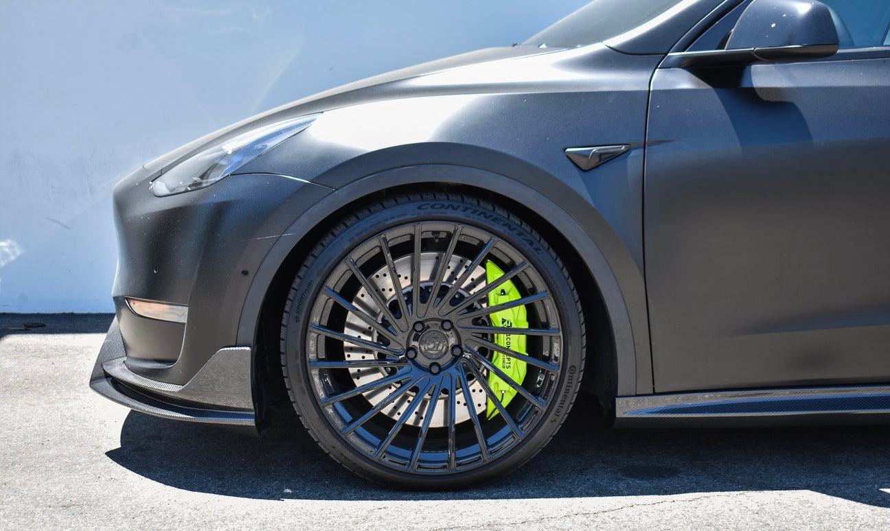 Tesla Model Y (2020-2024) - AD Style Full Carbon Fiber Aero Kit - Exotics Carbon Design