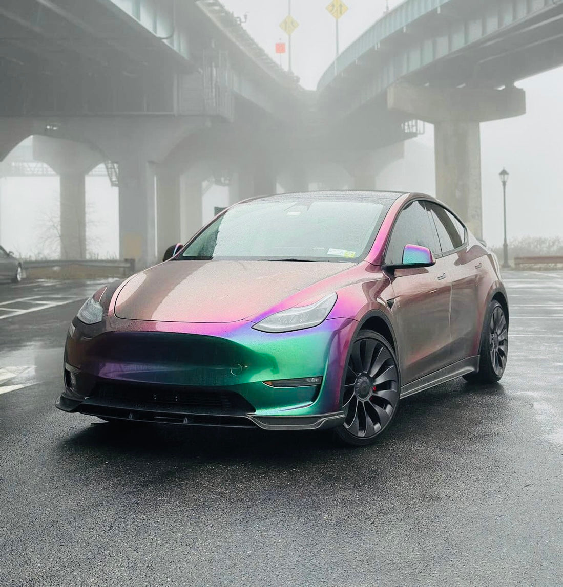 Tesla Model Y Carbon Fiber Front Lip – Exotic Design Upgrade for 2020–2024 - Exotics Carbon Design