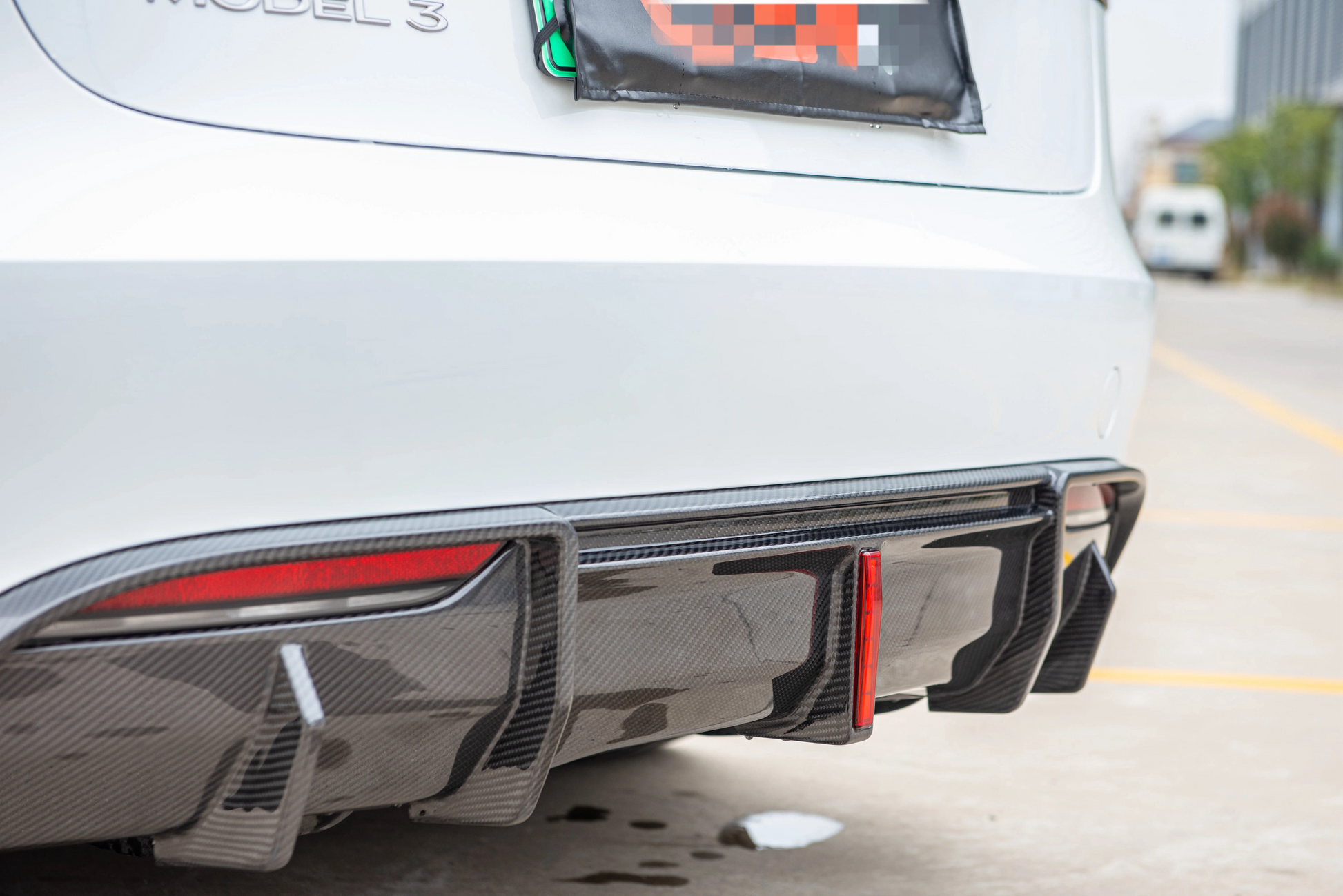 Tesla Model 3 Highland - Carbon Fiber Rear Diffuser - Exotics Carbon Design