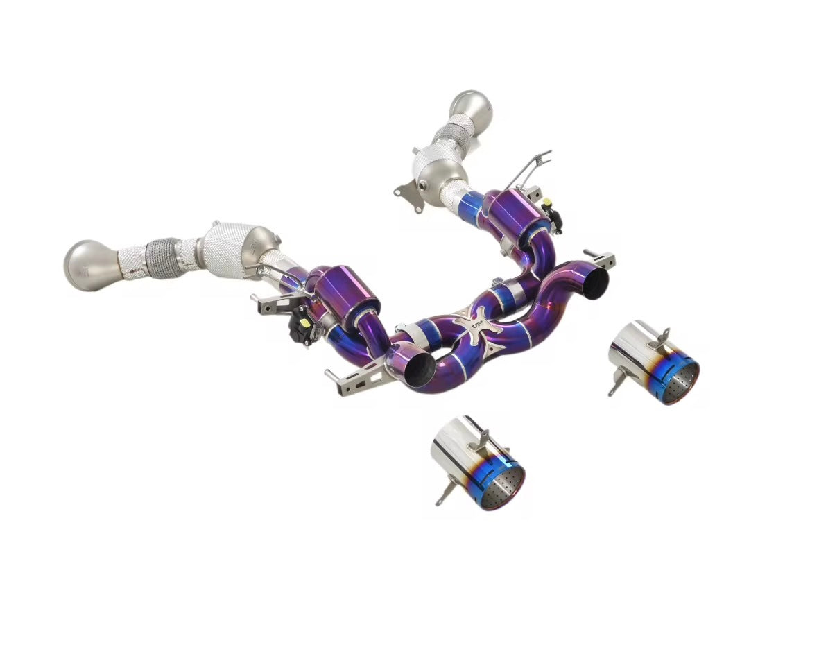 Ferrari SF90 - Full Titanium GTR Inspired Race Exhaust Catbacks - Exotics Carbon Design