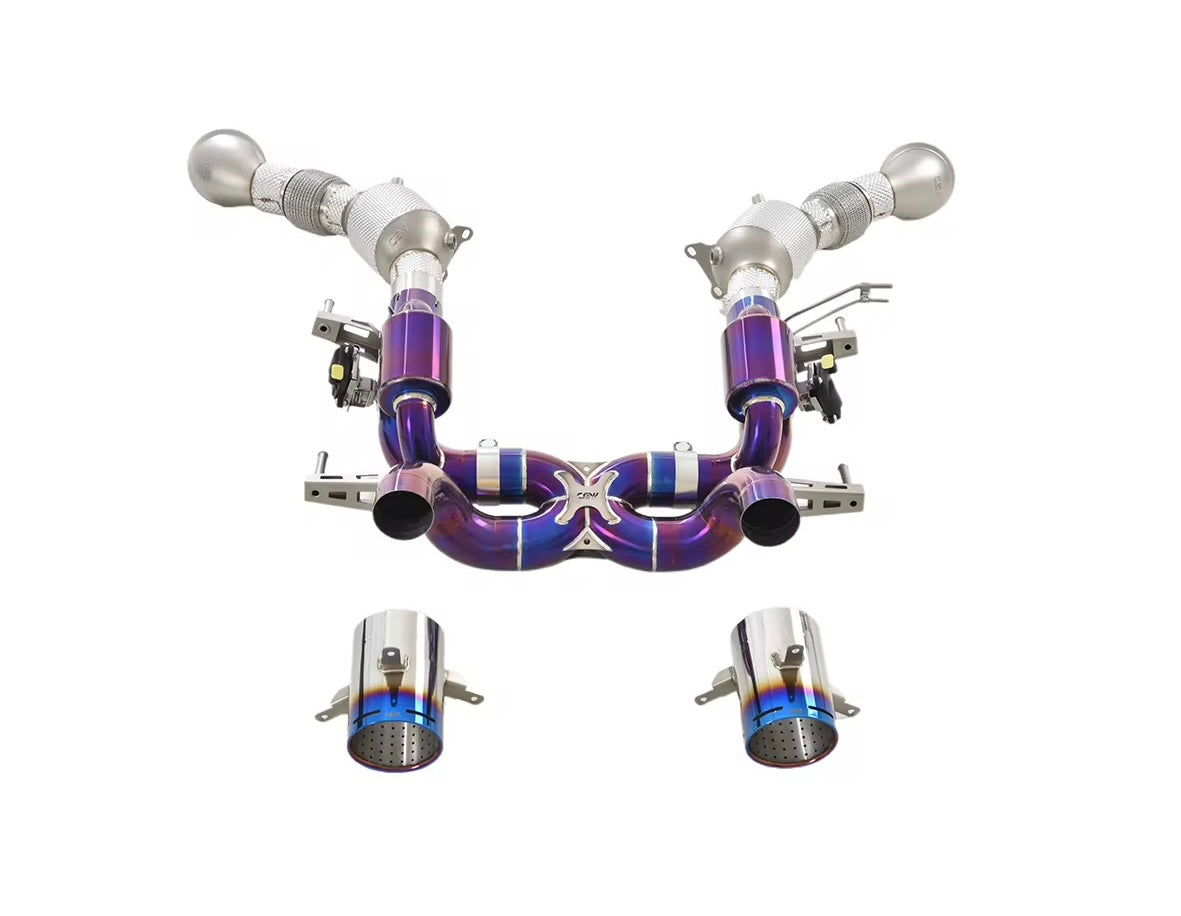 Ferrari SF90 - Full Titanium GTR Inspired Race Exhaust Catbacks - Exotics Carbon Design