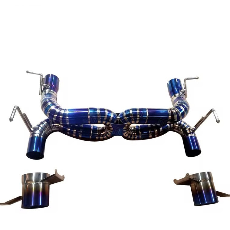 Ferrari 488 - Exotic Design Titanium Straight Pipe Catback - Exotics Carbon Design