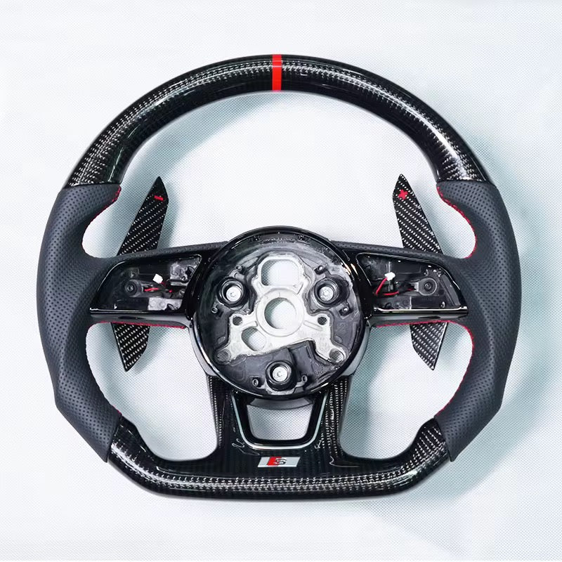 (2017–2019) Audi S4 / S5 - Carbon Fiber Steering Wheel - Exotics Carbon Design