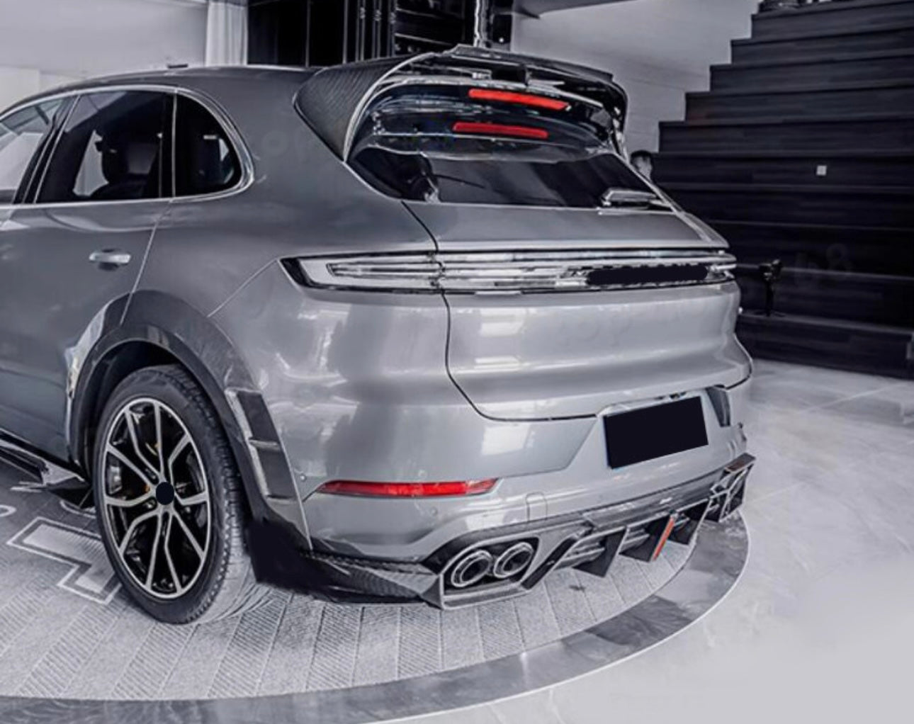 Porsche Cayenne 9Y0 - Carbon Fiber Rear Diffuser - Exotics Carbon Design
