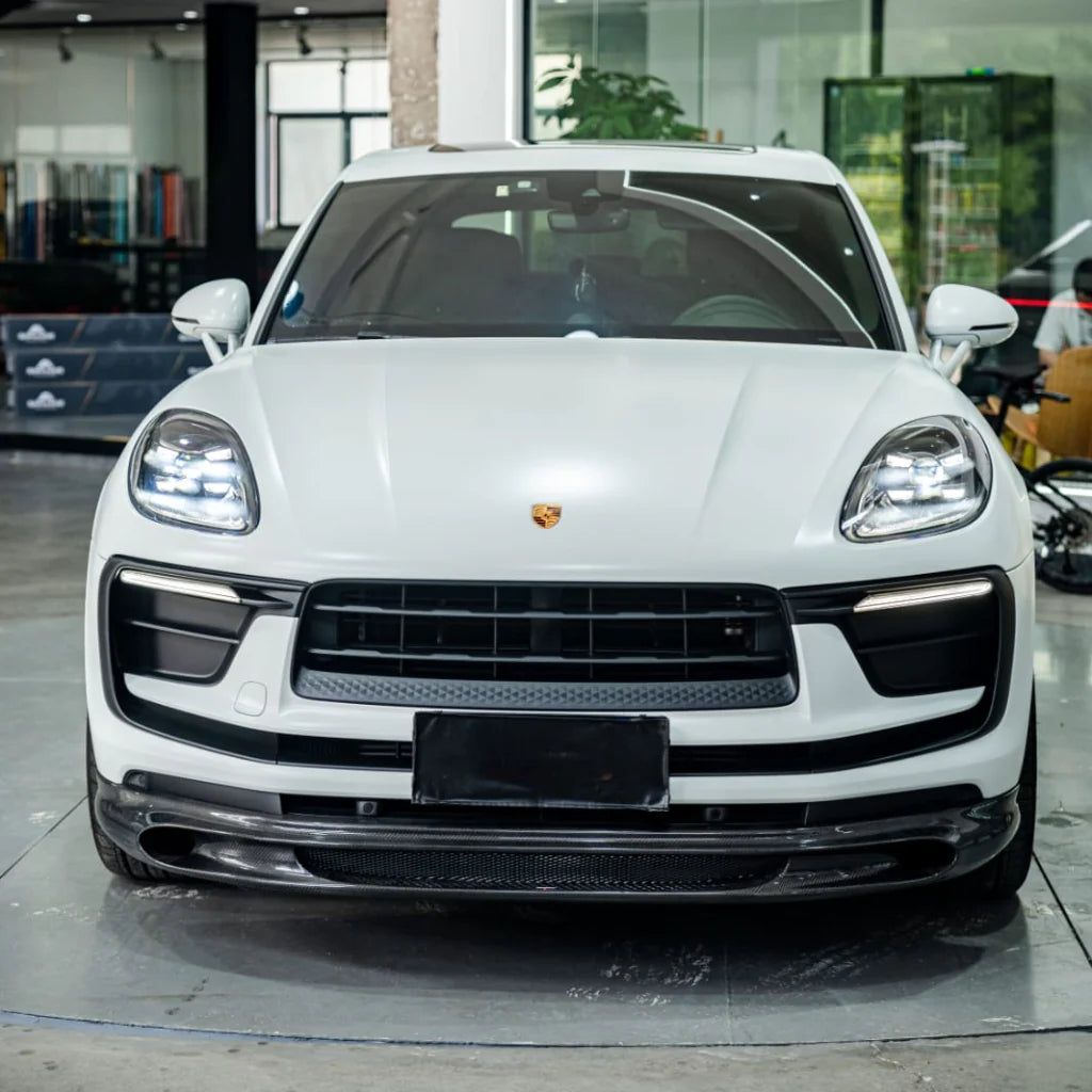 Porsche Macan (2019–2021) Carbon Fiber Front Bumper Diffuser - Exotics Carbon Design