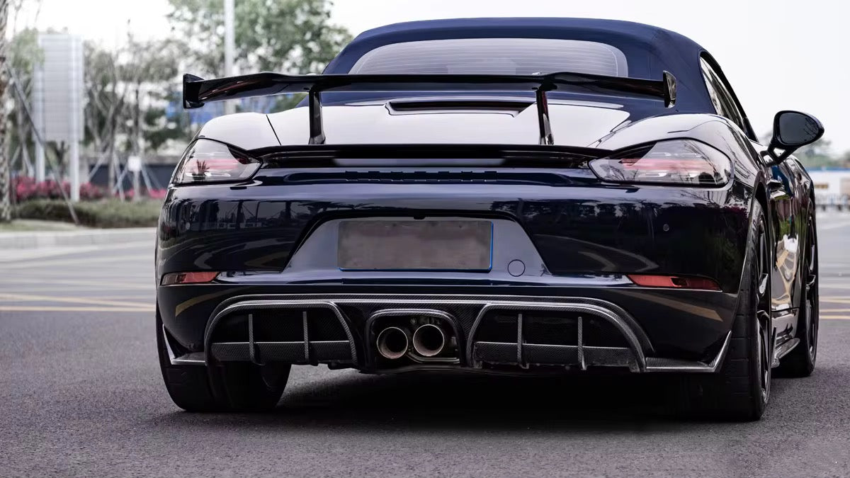 Porsche 718 Cayman/Boxster -  Carbon Fiber Rear Diffuser - Exotics Carbon Design