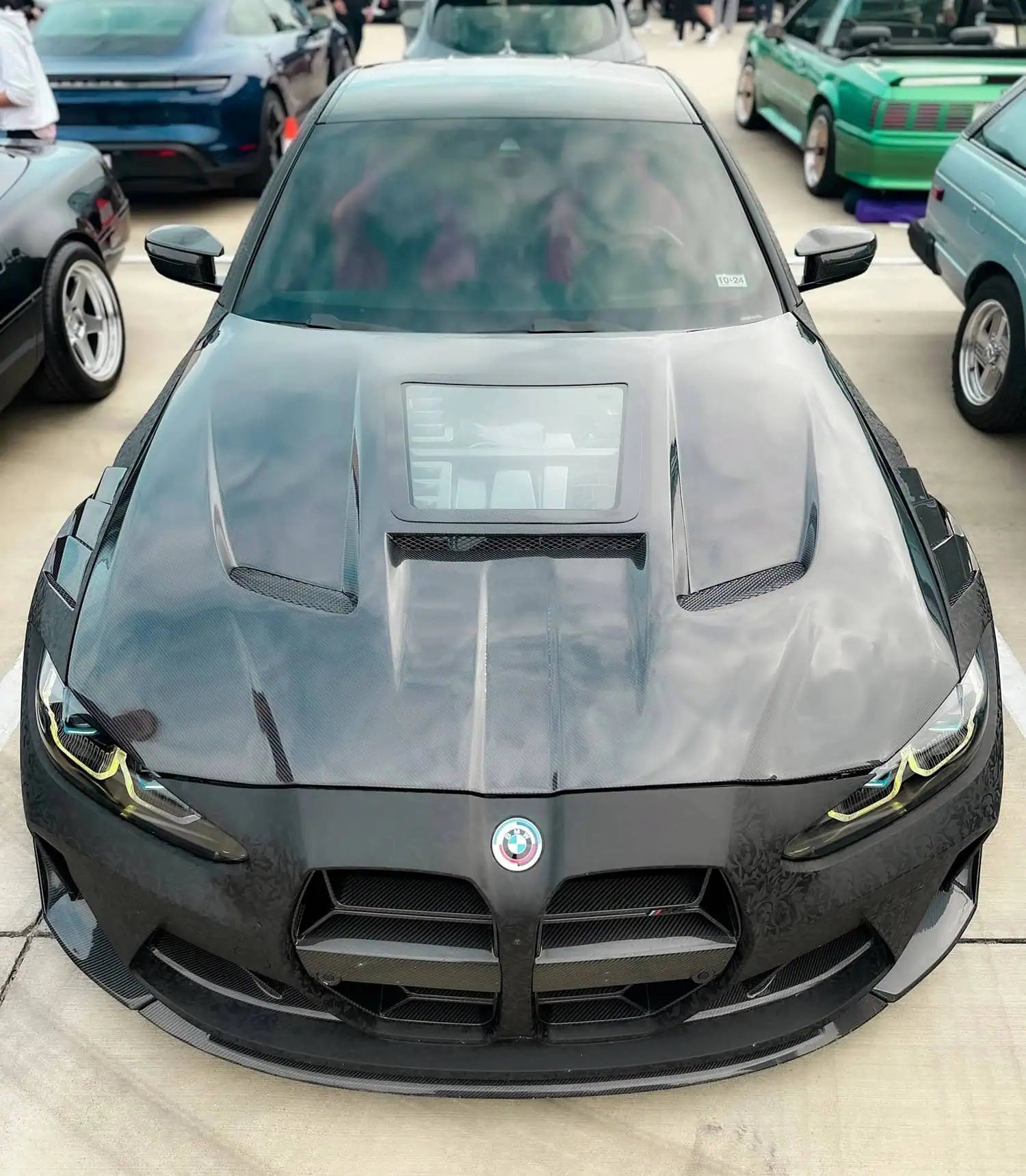 BMW G80 M3/ G82 M4 - Carbon Fiber Vented Engine Show Front Hood - Exotics Carbon Design