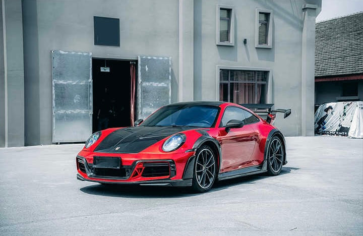 TC Style Vented Carbon Fiber Front Compartment Hood - Porsche 911 992 - Exotics Carbon Design