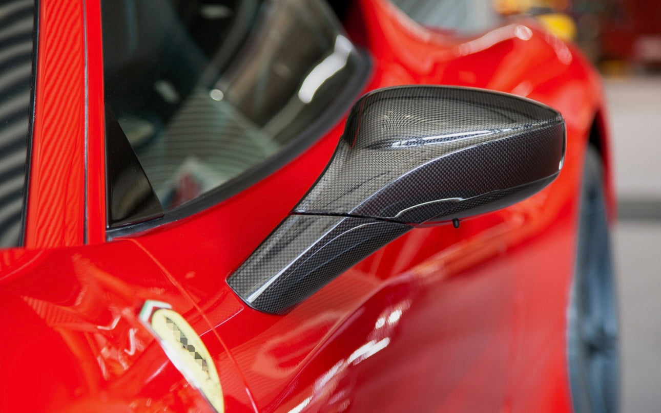 Ferrari 458 Carbon Fiber Mirror Caps - Exotics Carbon Design