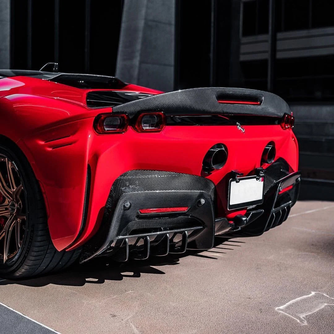 Ferrari SF90 - Carbon Fiber Rear Trunk Spoiler - Exotics Carbon Design