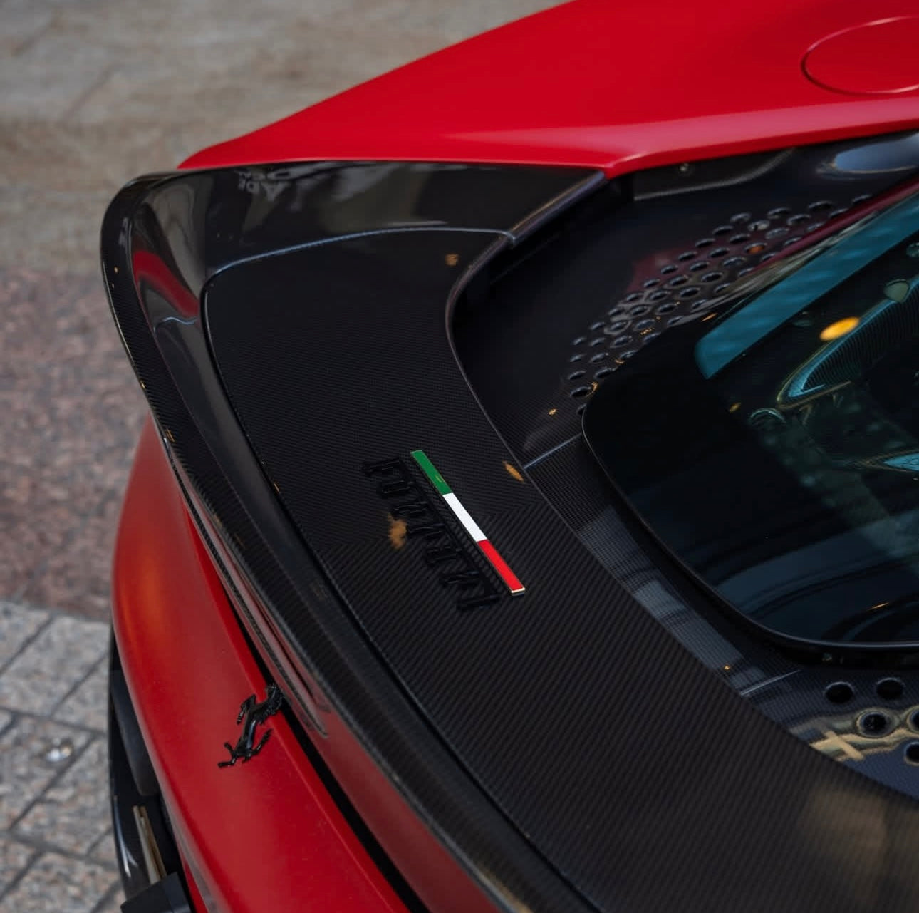 Ferrari SF90 - Carbon Fiber Rear Trunk Spoiler - Exotics Carbon Design