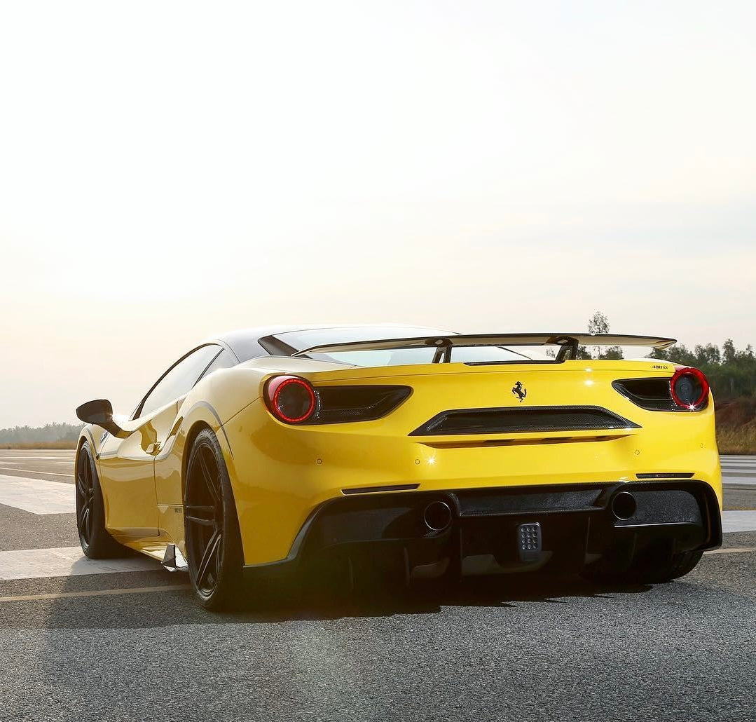 Ferrari 488 GTB - Track Inspired Carbon Fiber Rear Wing - Exotics Carbon Design