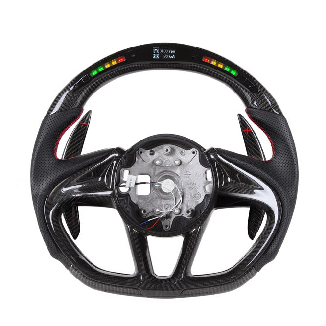 McLaren 720S - Carbon Fiber Steering Wheel with LED Display - Exotics Carbon Design