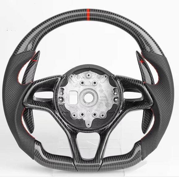 McLaren 540LT - Carbon Fiber & Leather Steering Wheel - Exotics Carbon Design