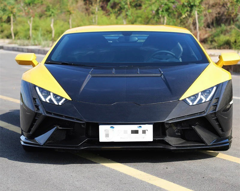 Tecnica-Style Carbon Fiber Bonnet for Lamborghini Huracan LP610 / LP580 / EVO - Exotics Carbon Design