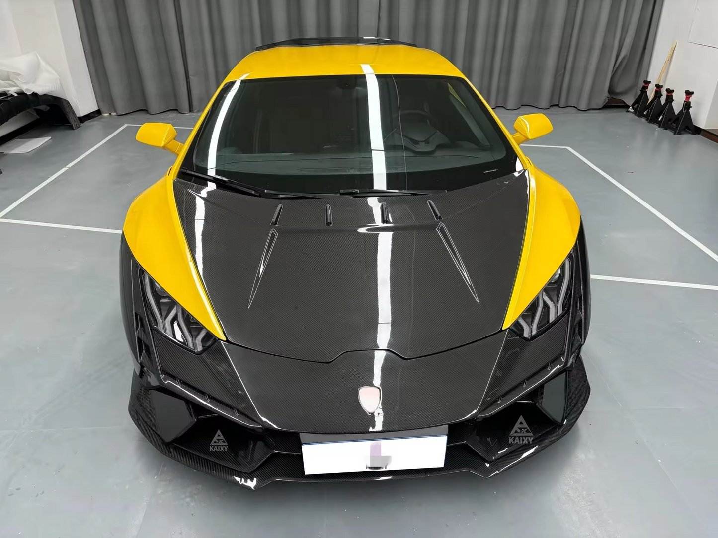 Tecnica-Style Carbon Fiber Bonnet for Lamborghini Huracan LP610 / LP580 / EVO - Exotics Carbon Design