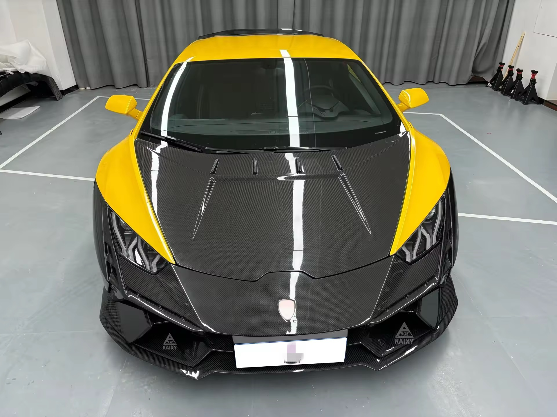 Tecnica-Style Carbon Fiber Bonnet for Lamborghini Huracan LP610 / LP580 / EVO - Exotics Carbon Design