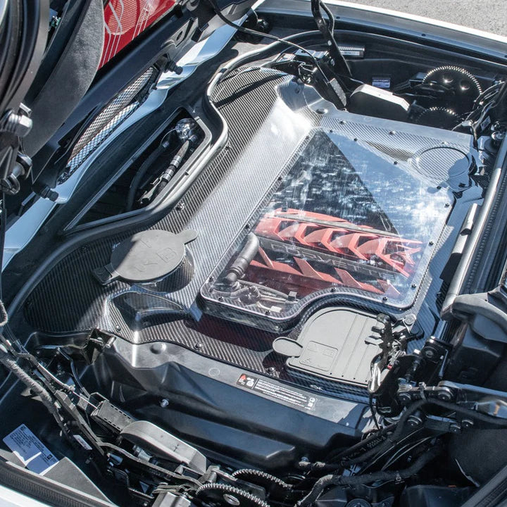 Carbon Fiber Engine Bay Cover – Corvette C8 (2020–2024) - Exotics Carbon Design