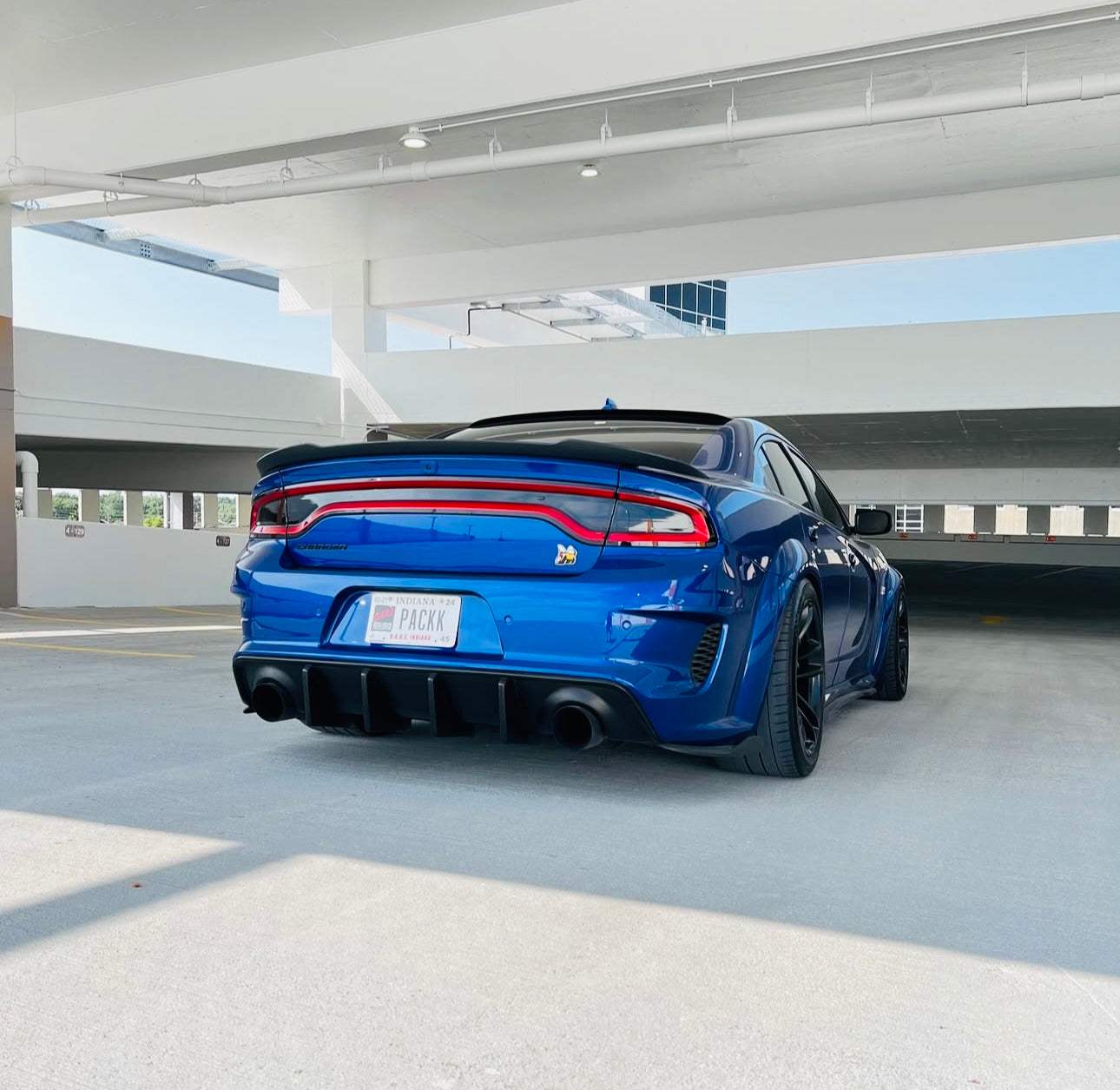 Gloss Black Rear Diffuser – Dodge Charger (2015–2023) - Exotics Carbon Design