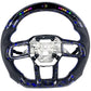 Blue Carbon Fiber With Led Light Steering Wheel – Ford Mustang S650 (2024+) - Exotics Carbon Design
