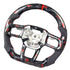 Red Forged Carbon Fiber Steering Wheel – Ford Mustang S650 (2024+) - Exotics Carbon Design