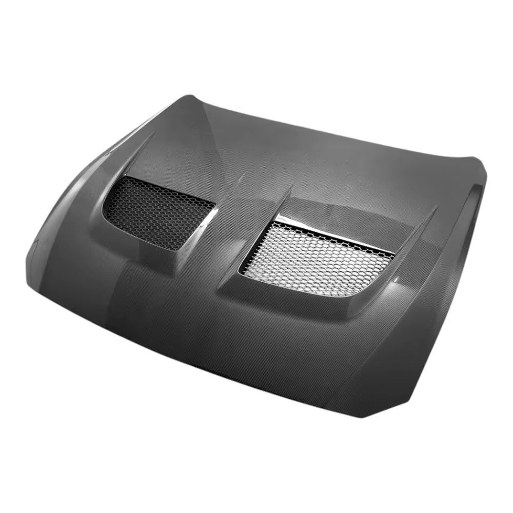 Shelby Style Carbon Fiber Vented Front Hood – Ford Mustang (2024+) - Exotics Carbon Design