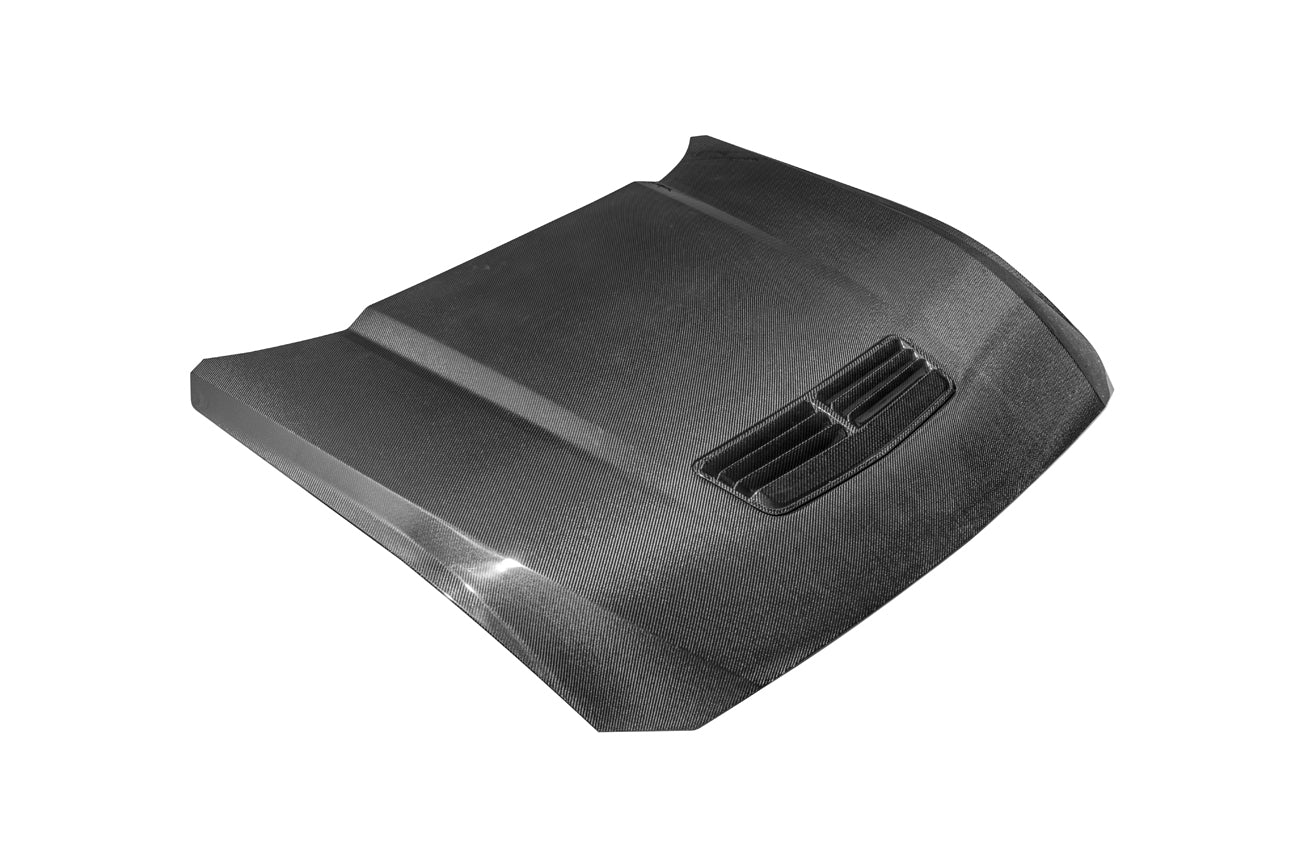 AR Style Carbon Fiber Vented Front Hood – Ford Mustang (2024+) - Exotics Carbon Design